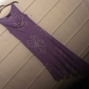 Long Floral Lavender Dress